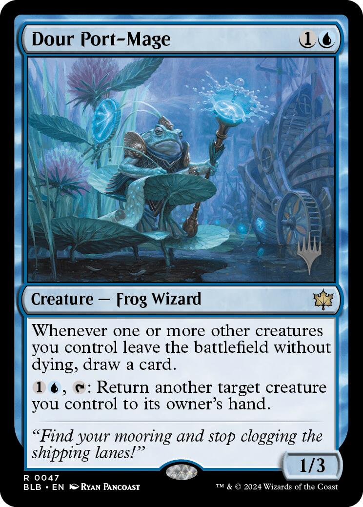 Dour Port-Mage (Promo Pack) [Bloomburrow Promos] Foil