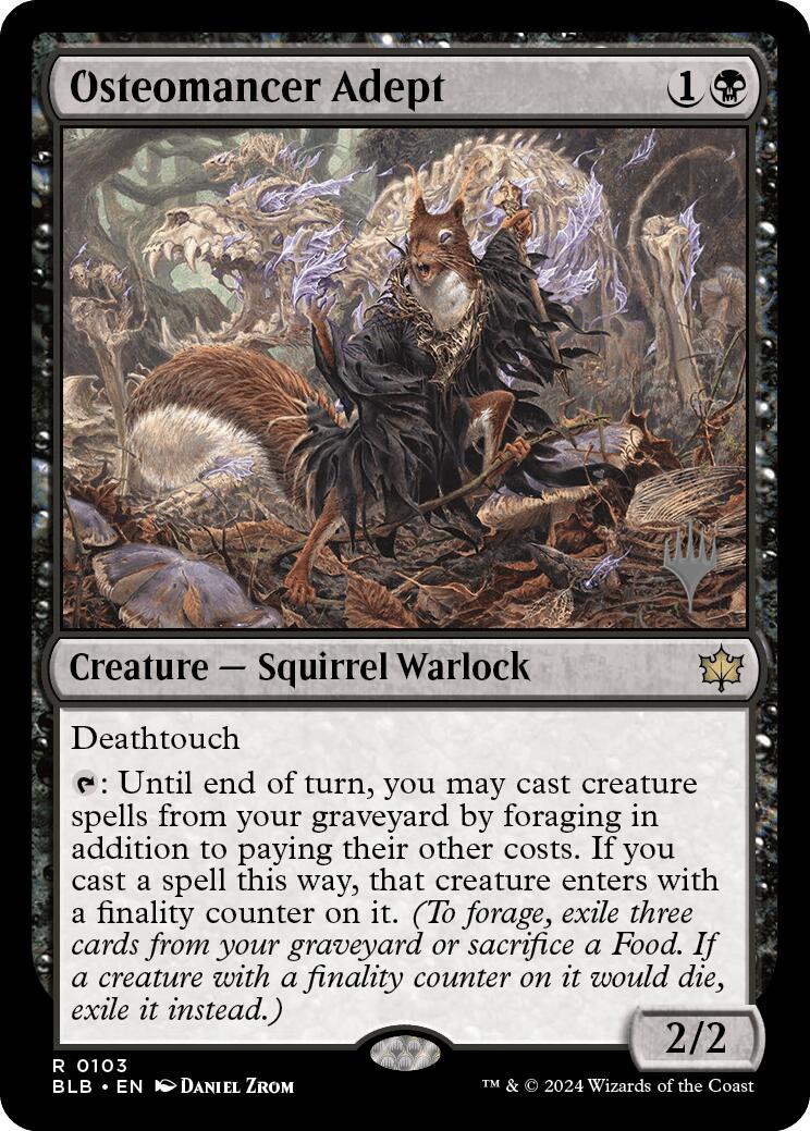 Osteomancer Adept (Promo Pack) [Bloomburrow Promos] Foil