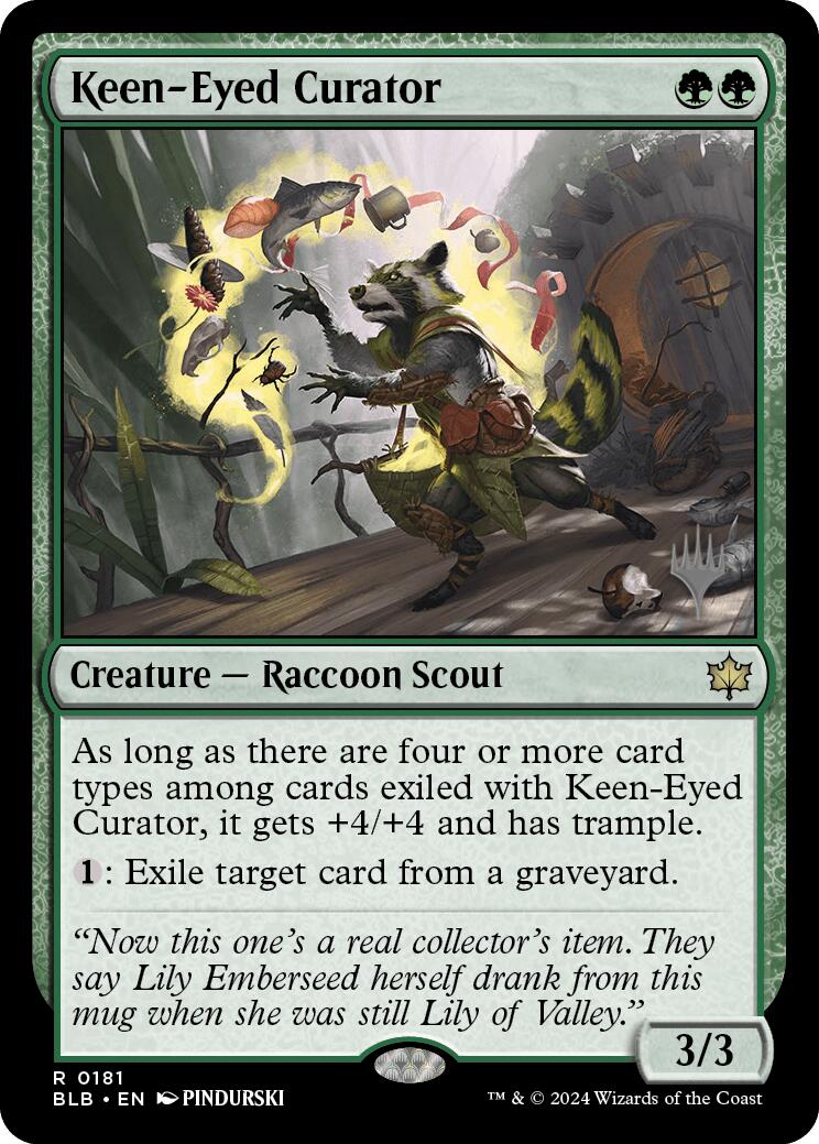 Keen-Eyed Curator (Promo Pack) [Bloomburrow Promos] Foil
