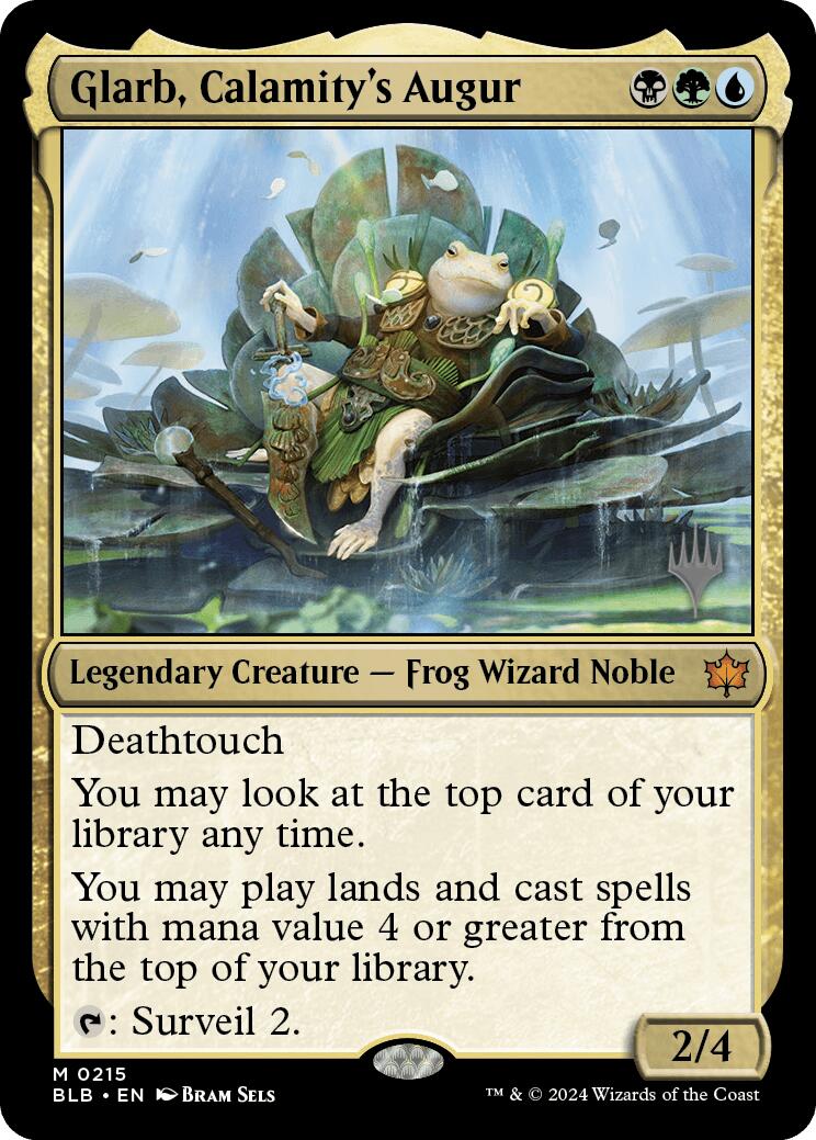 Glarb, Calamity's Augur (Promo Pack) [Bloomburrow Promos] Foil