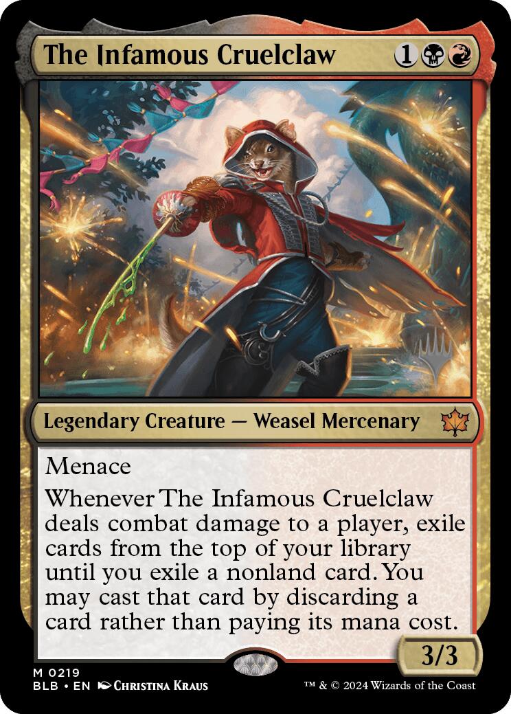 The Infamous Cruelclaw (Promo Pack) [Bloomburrow Promos] Foil