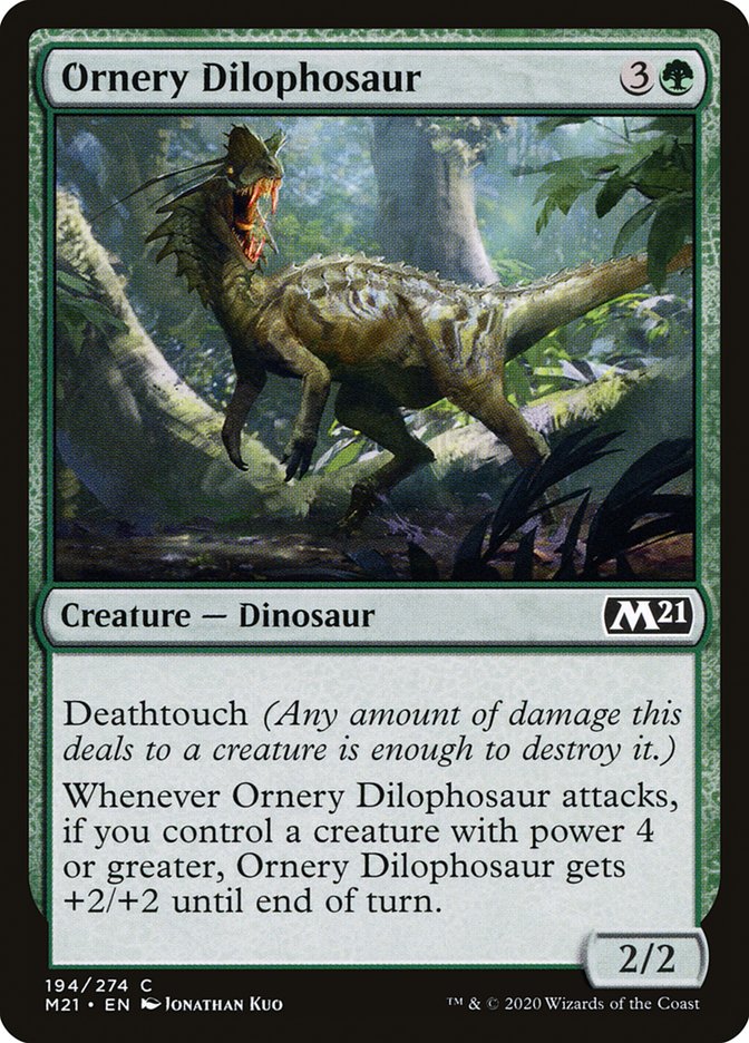 Ornery Dilophosaur [Core Set 2021] Foil