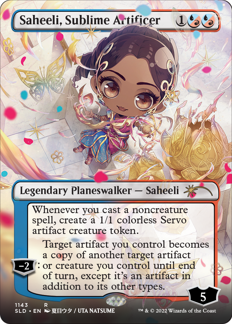 Saheeli, Sublime Artificer (Borderless) [Secret Lair Drop Series] Foil