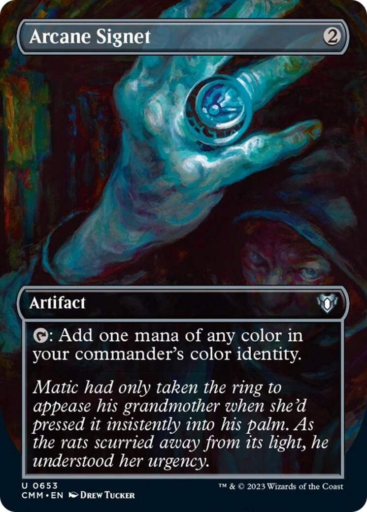 Arcane Signet (Borderless Alternate Art) [Commander Masters] Foil