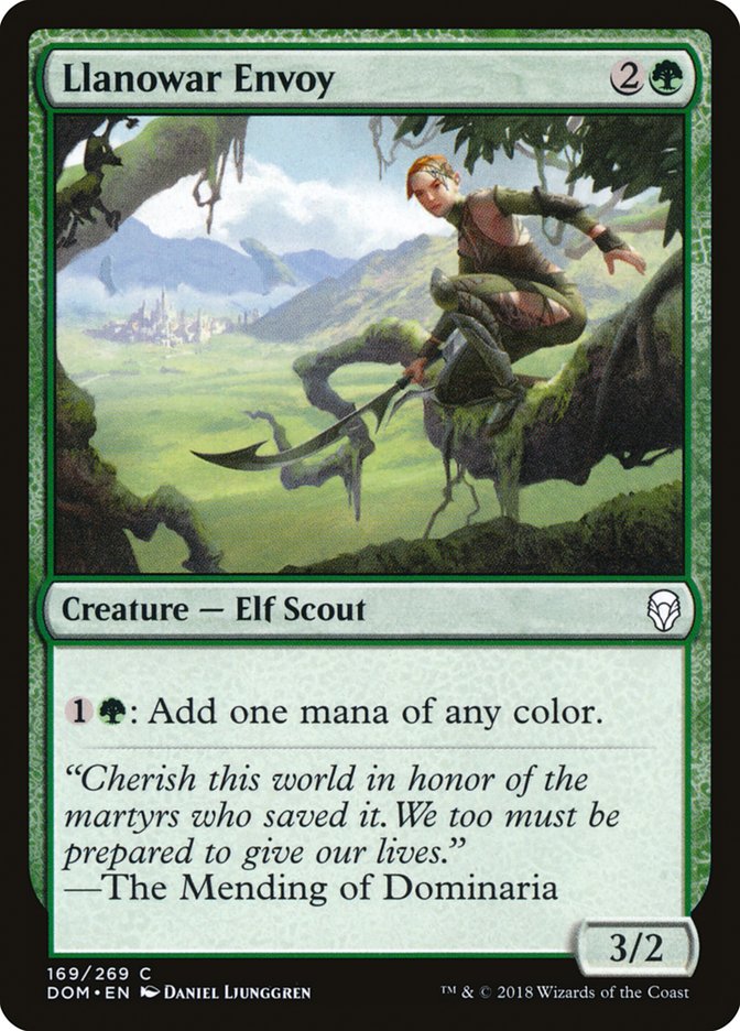 Llanowar Envoy [Dominaria] Foil