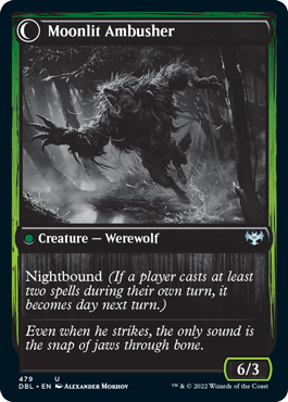 Oakshade Stalker // Moonlit Ambusher [Innistrad: Double Feature] Foil
