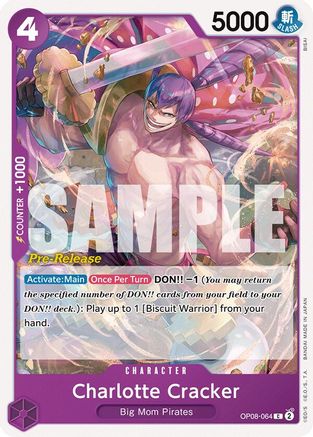Charlotte Cracker (OP08-064) - [Two Legends Pre-Release Cards]
