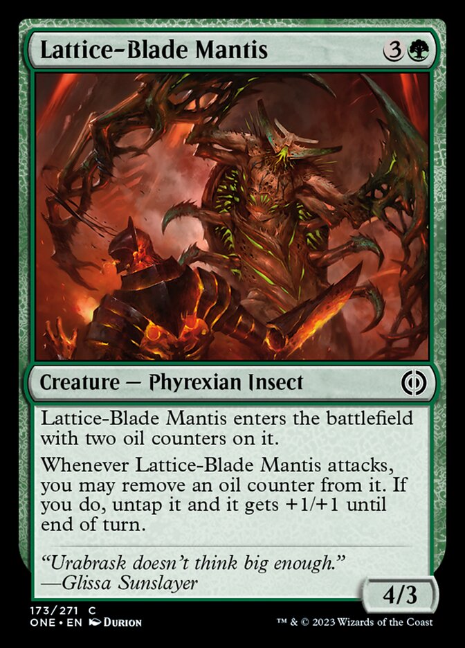 Lattice-Blade Mantis [Phyrexia: All Will Be One] Foil