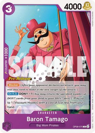 Baron Tamago (OP08-070) - [Two Legends Pre-Release Cards]