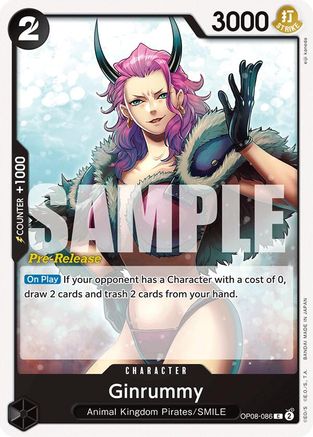 Ginrummy (OP08-086) - [Two Legends Pre-Release Cards]