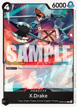 X.Drake (OP08-093) - [Two Legends Pre-Release Cards]