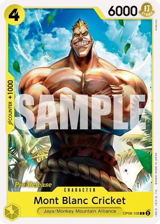 Mont Blanc Cricket (OP08-108) - [Two Legends Pre-Release Cards]