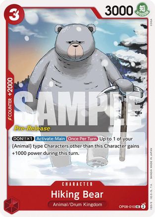 Hiking Bear (OP08-010) - [Two Legends Pre-Release Cards]