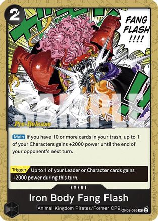 Iron Body Fang Flash (OP08-095) - [Two Legends Pre-Release Cards]