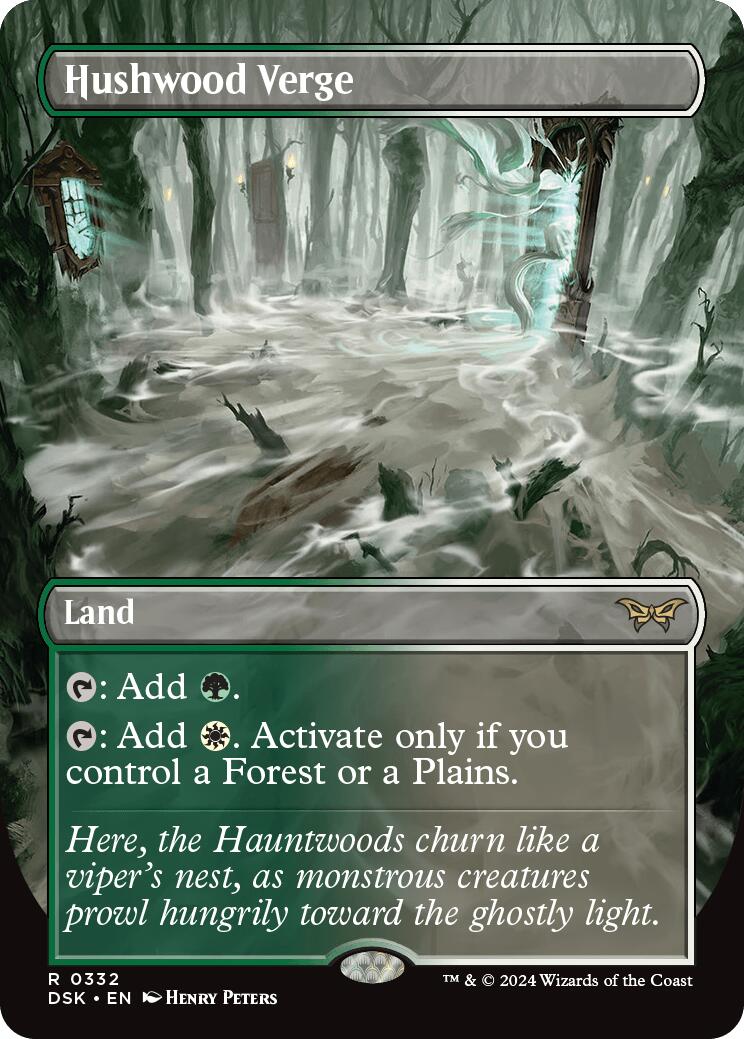 Hushwood Verge (Borderless) [Duskmourn: House of Horror] Foil