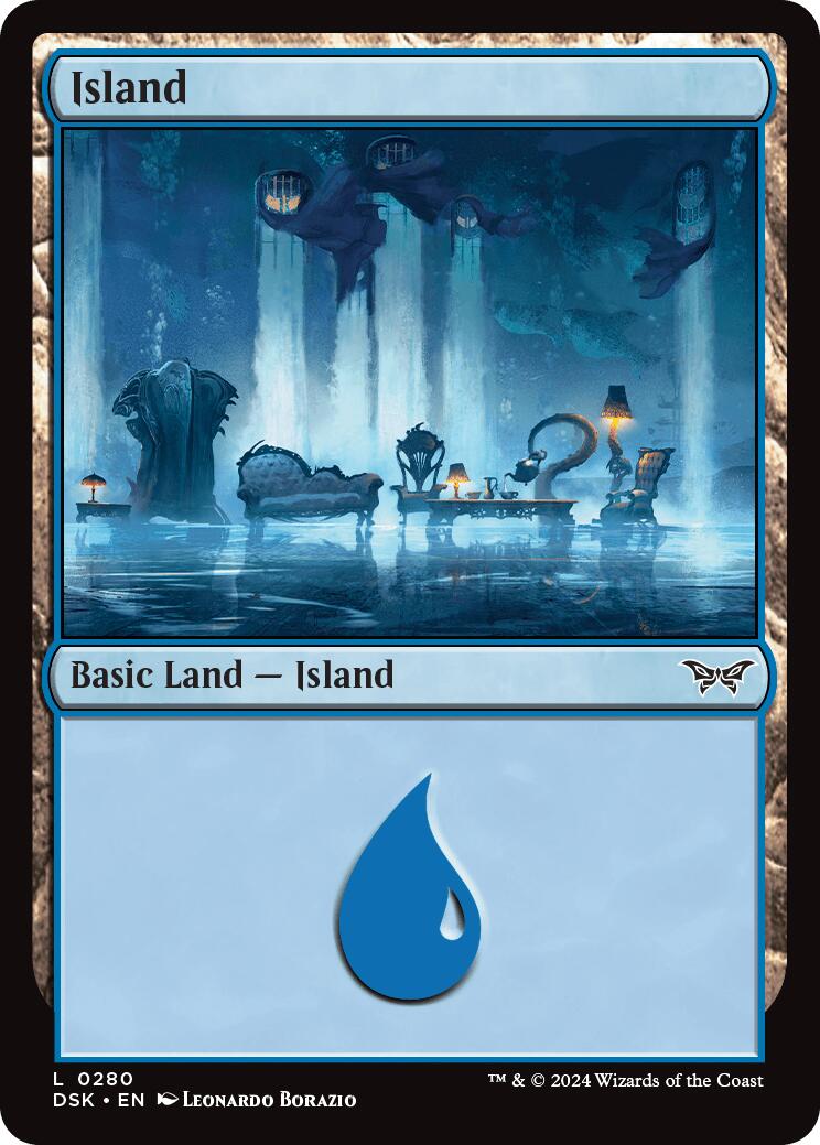 Island (0280) [Duskmourn: House of Horror] Foil