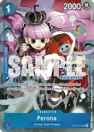 Perona (Championship 2024 Finalist Card Set) (OP01-077) - [One Piece Promotion Cards] Foil