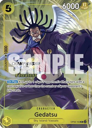 Gedatsu (Championship 2024 Finalist Card Set) (OP05-102) - [One Piece Promotion Cards] Foil