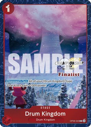Drum Kingdom (Championship 2024 Finalist Card Set) (OP08-020) - [One Piece Promotion Cards] Foil