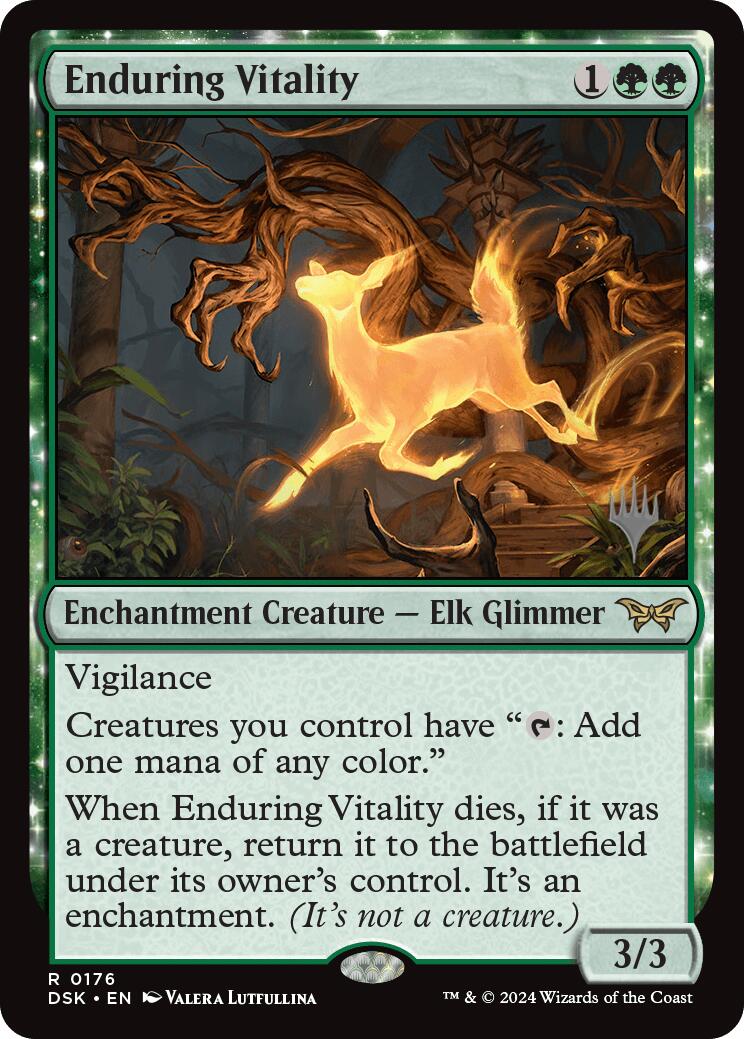 Enduring Vitality (Promo Pack) [Duskmourn: House of Horror Promos] Foil