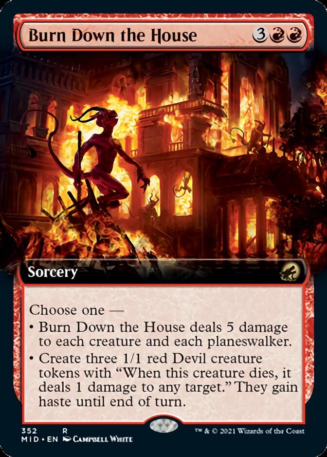 Burn Down the House (Extended Art) [Innistrad: Midnight Hunt] Foil
