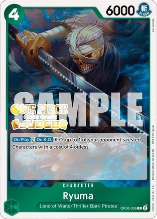 Ryuma (Judge Pack Vol. 4) (OP06-036) - [One Piece Promotion Cards] Foil