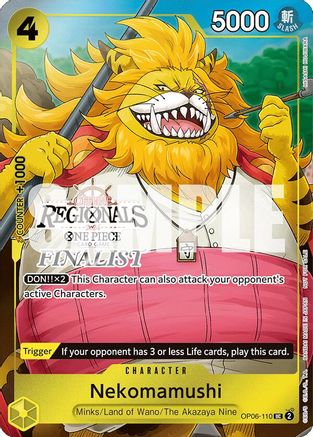 Nekomamushi (Offline Regional 2024 Vol. 3) [Finalist] (OP06-110) - [One Piece Promotion Cards] Foil