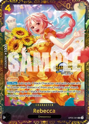 Rebecca (October Championship 2024 Online Regional) (OP05-091) - [One Piece Promotion Cards] Foil