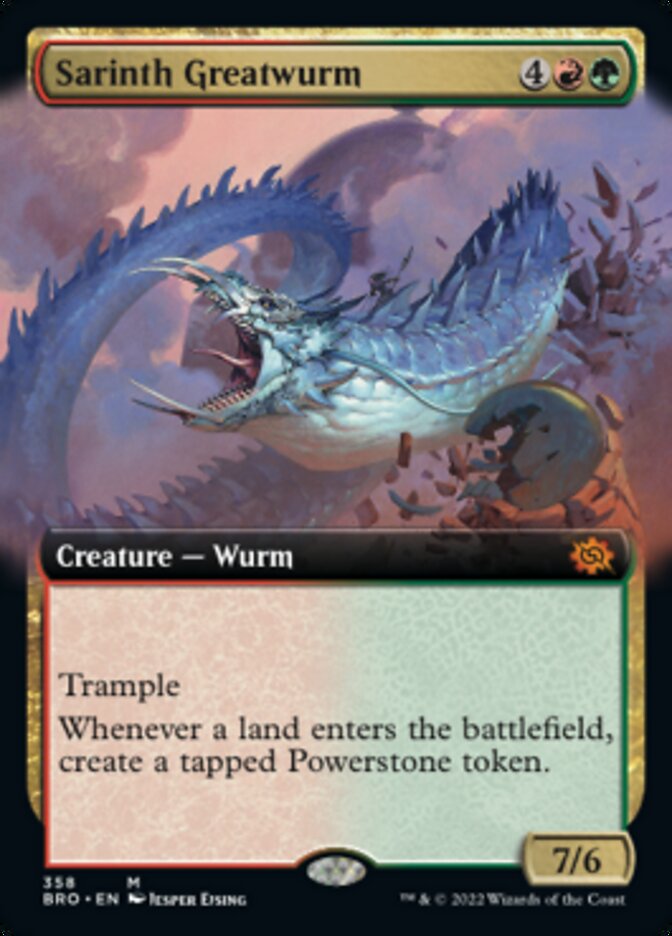 Sarinth Greatwurm (Extended Art) [The Brothers' War] Foil
