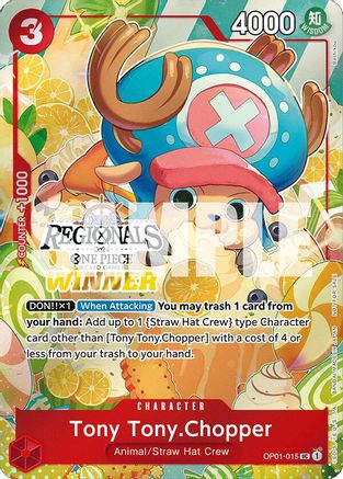 Tony Tony.Chopper (Online Regional 2024 Vol. 3) [Winner] (OP01-015) - [One Piece Promotion Cards] Foil