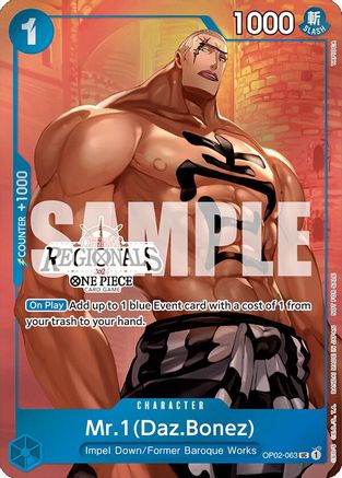 Mr.1 (Daz.Bonez) (Offline Regional 2024 Vol. 3) (OP02-063) - [One Piece Promotion Cards]