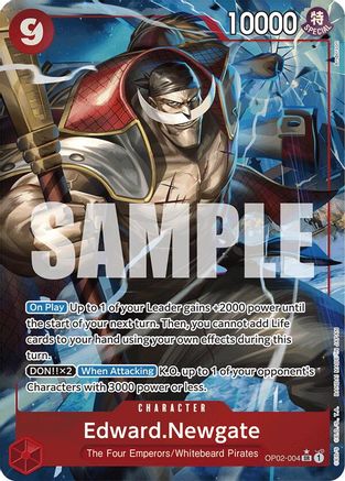 Edward.Newgate (OP02-004) (Alternate Art) (OP02-004) - [Premium Booster -The Best-] Foil