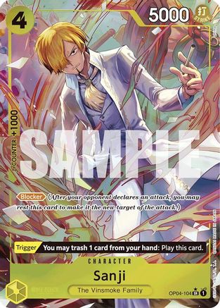 Sanji (OP04-104) (Alternate Art) (OP04-104) - [Premium Booster -The Best-] Foil