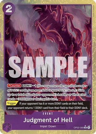 Judgment of Hell (Alternate Art) (OP02-089) - [Premium Booster -The Best-] Foil
