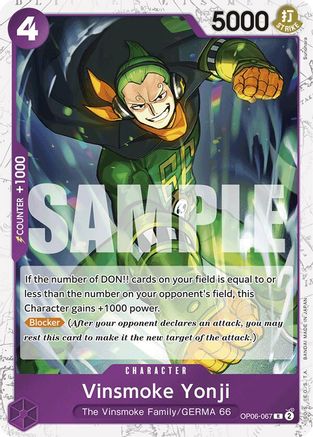 Vinsmoke Yonji (OP06-067) (Jolly Roger Foil) (OP06-067) - [Premium Booster -The Best-] Foil