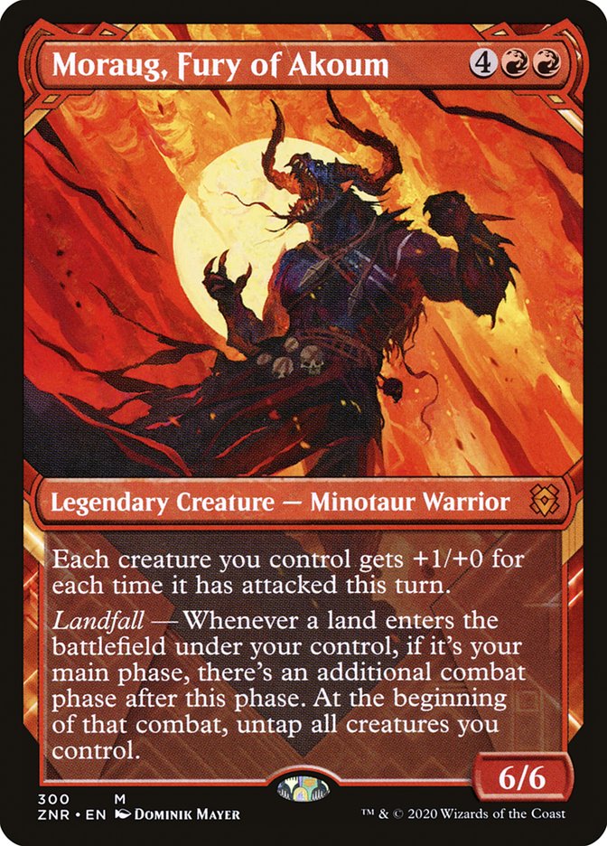 Moraug, Fury of Akoum (Showcase) [Zendikar Rising] Foil