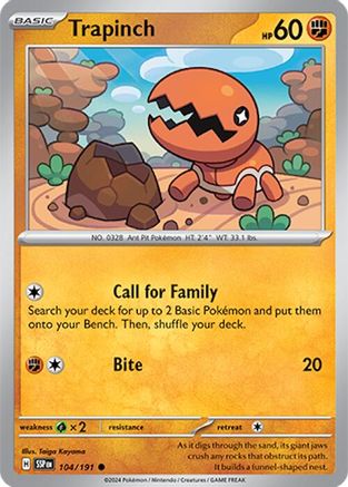Trapinch (104/191) [Scarlet & Violet: Surging Sparks] Reverse Holofoil