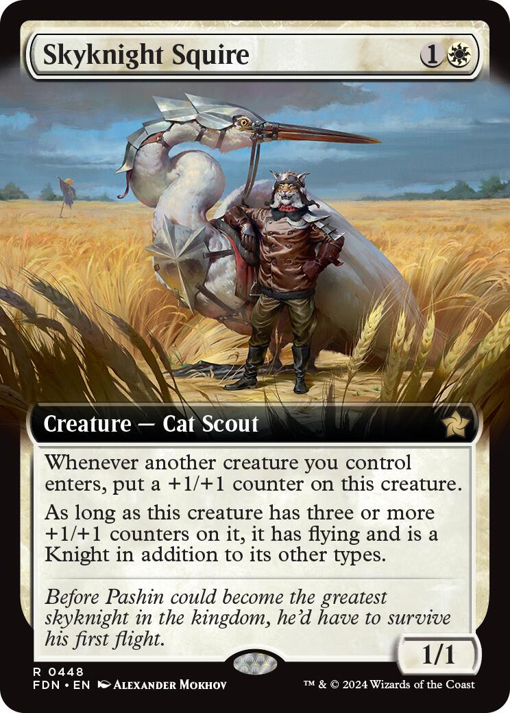 Skyknight Squire (Extended Art) [Foundations] Foil