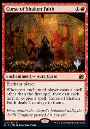 Curse of Shaken Faith (Promo Pack) [Innistrad: Midnight Hunt Promos] Foil