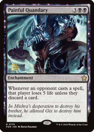 Painful Quandary (FDN)  [Prerelease Cards] Foil