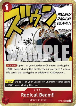 Radical Beam!! (Jolly Roger Foil) (OP01-029) - [Premium Booster -The Best-] Foil