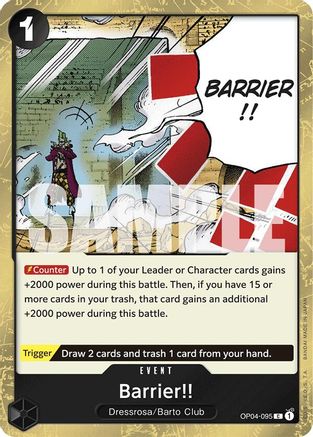 Barrier!! (Jolly Roger Foil) (OP04-095) - [Premium Booster -The Best-] Foil