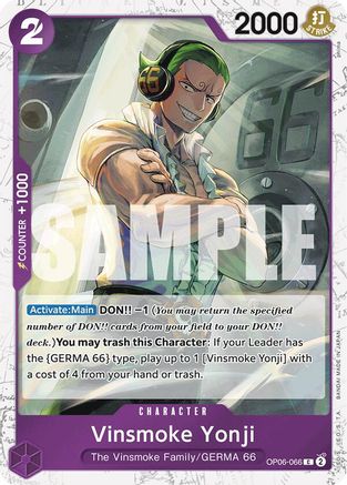 Vinsmoke Yonji (OP06-066) (Jolly Roger Foil) (OP06-066) - [Premium Booster -The Best-] Foil