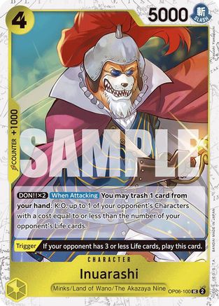 Inuarashi (Jolly Roger Foil) (OP06-100) - [Premium Booster -The Best-] Foil