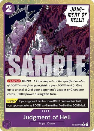 Judgment of Hell (Textured Foil) (OP02-089) - [Premium Booster -The Best-] Foil
