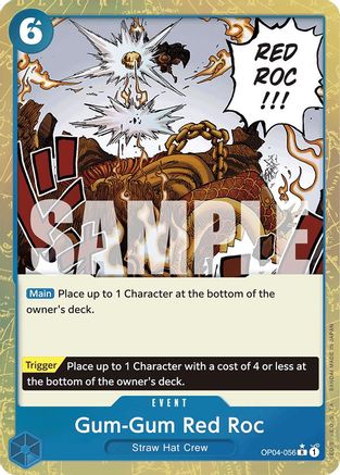 Gum-Gum Red Roc (Textured Foil) (OP04-056) - [Premium Booster -The Best-] Foil