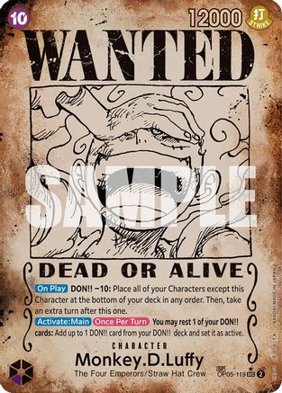 Monkey.D.Luffy (Wanted Poster) (OP05-119) - [Emperors in the New World] Foil