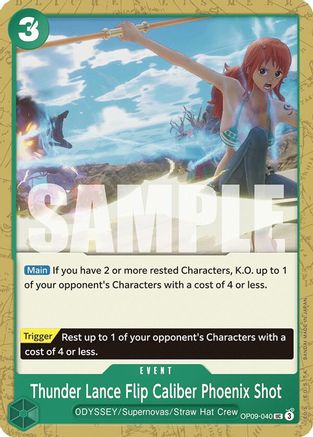 Thunder Lance Flip Caliber Phoenix Shot (OP09-040) - [Emperors in the New World]