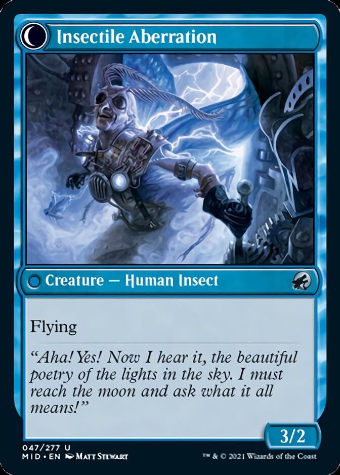 Delver of Secrets // Insectile Aberration [Innistrad: Midnight Hunt] Foil
