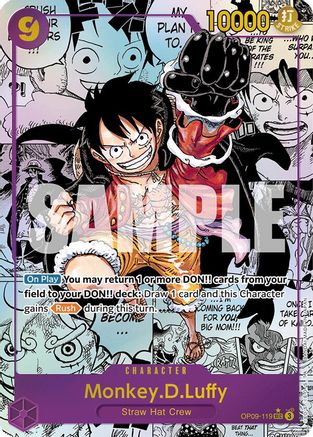 Monkey.D.Luffy (119) (Manga) (OP09-119) - [Emperors in the New World] Foil